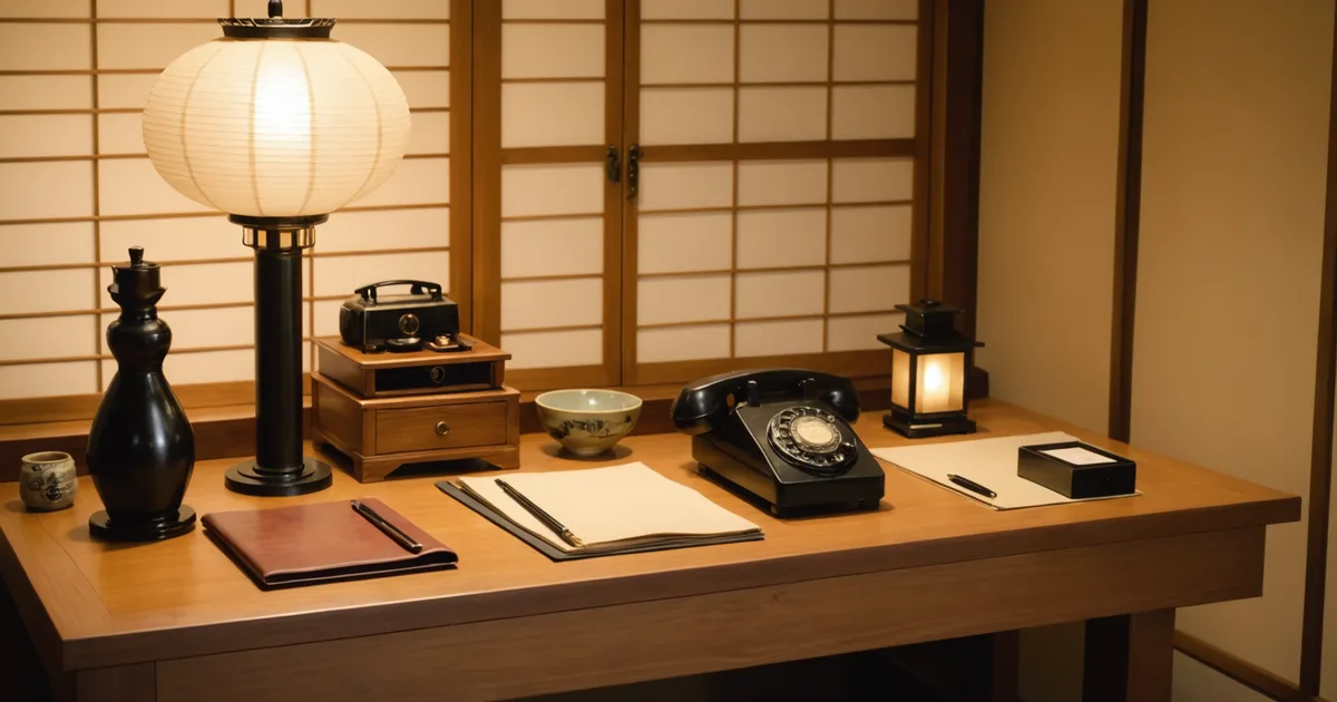 Staff at ryokan front desk during peak season